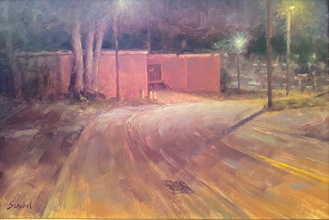 Best Nocturne: "Levee Road, Red Wing" by Todd Schabel, oil, 12 x 18 in.