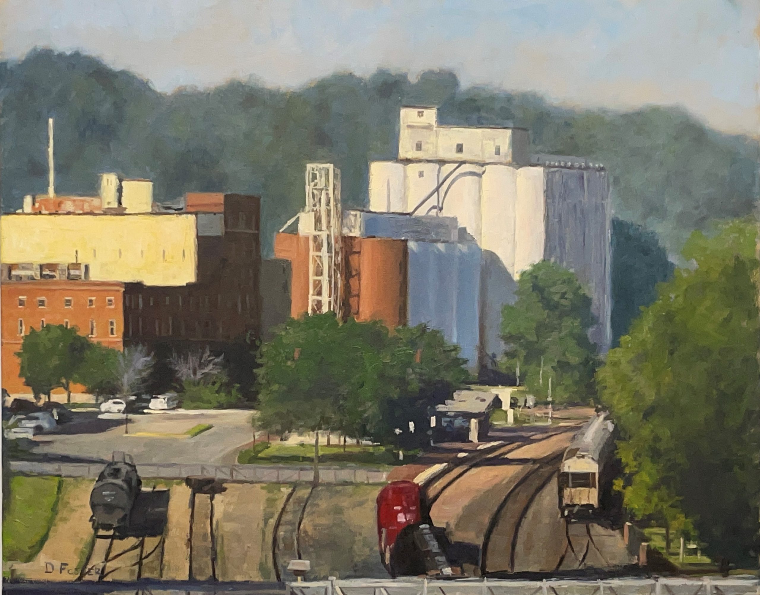 Best Sense of Red Wing, Sponsored by Red Wing Shoes: "Morning for Industry" by Diane Foster, oil, 16 x 20 in.