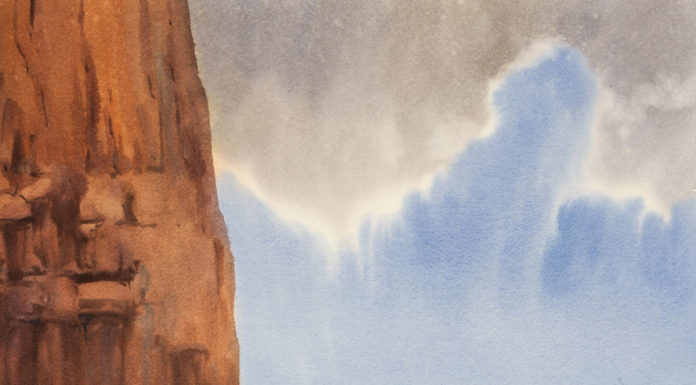 Watercolor Tip: Be Adaptable Brienne Brown, “Day for Exploring,” watercolor, 20 x 16 in, $2700, Available through the Illume Gallery of Fine Art