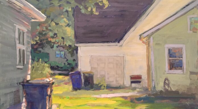 7 Tips for Painting Vibrant Color Jed Dorsey, "Neighbors," 18 x 24 in.In this piece, I loved how the angles from the three roofs worked together with the sunlight to create a compelling design for this rather ordinary neighborhood scene in Carmel, IN.