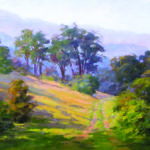 6-Step Landscape Painting Demo: Painting Back to Front Sara Linda Poly, "Mountains and Long Shadows," oil, 12 x 16 in.