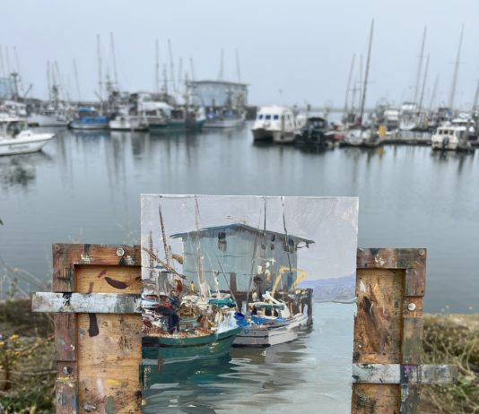 Plein air at Halfmoon Bay, California, 2022 quick painting