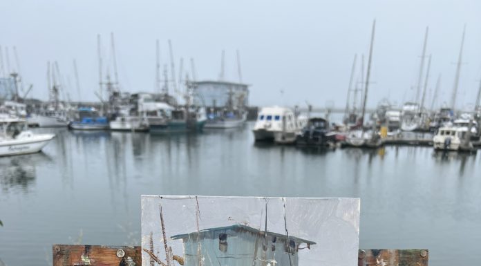 Plein air at Halfmoon Bay, California, 2022 quick painting