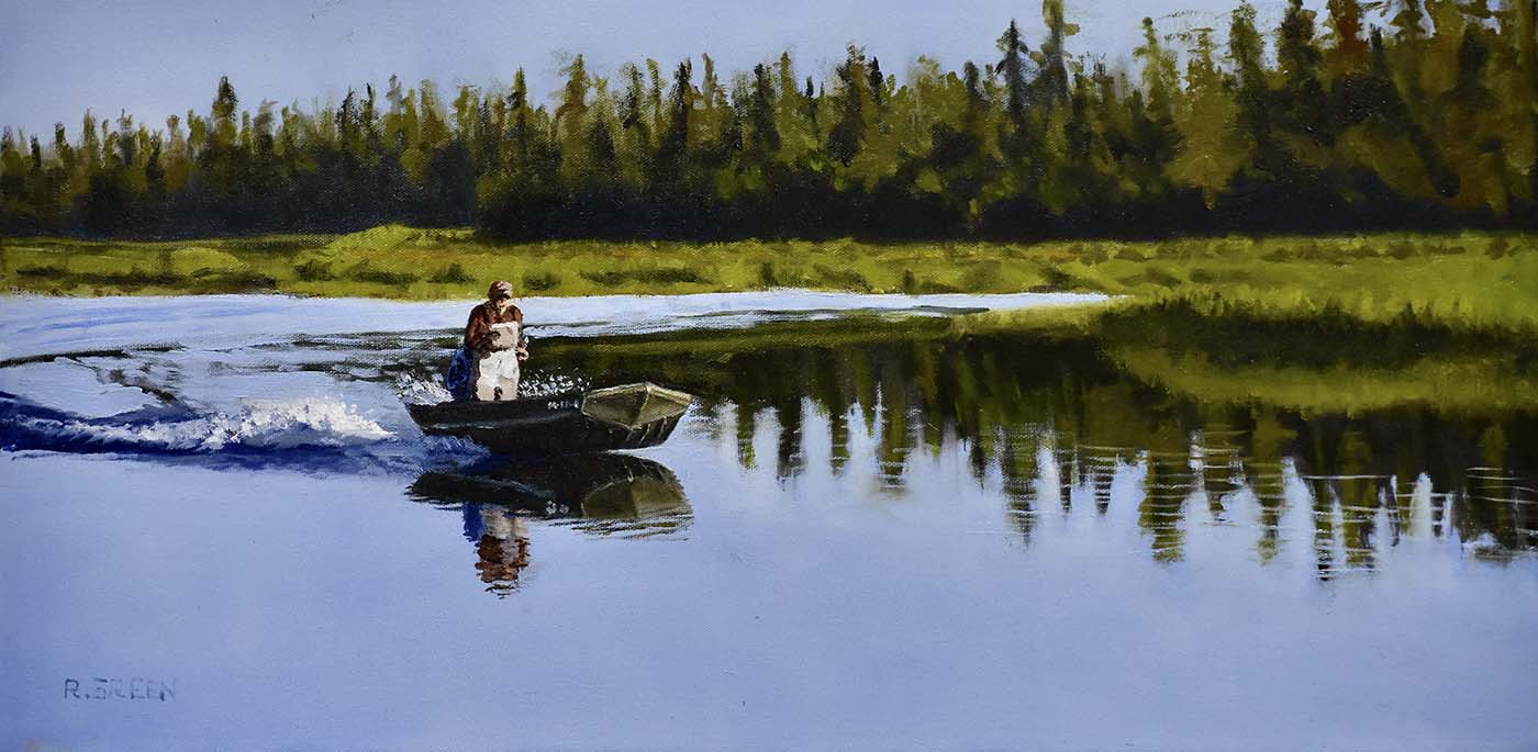 man fishing on a boat during the day