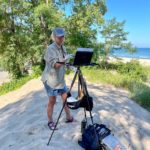 18 Plein Air Tips for Beginners Plein Air Tips - Carrie Curran, painting the Indiana Dunes