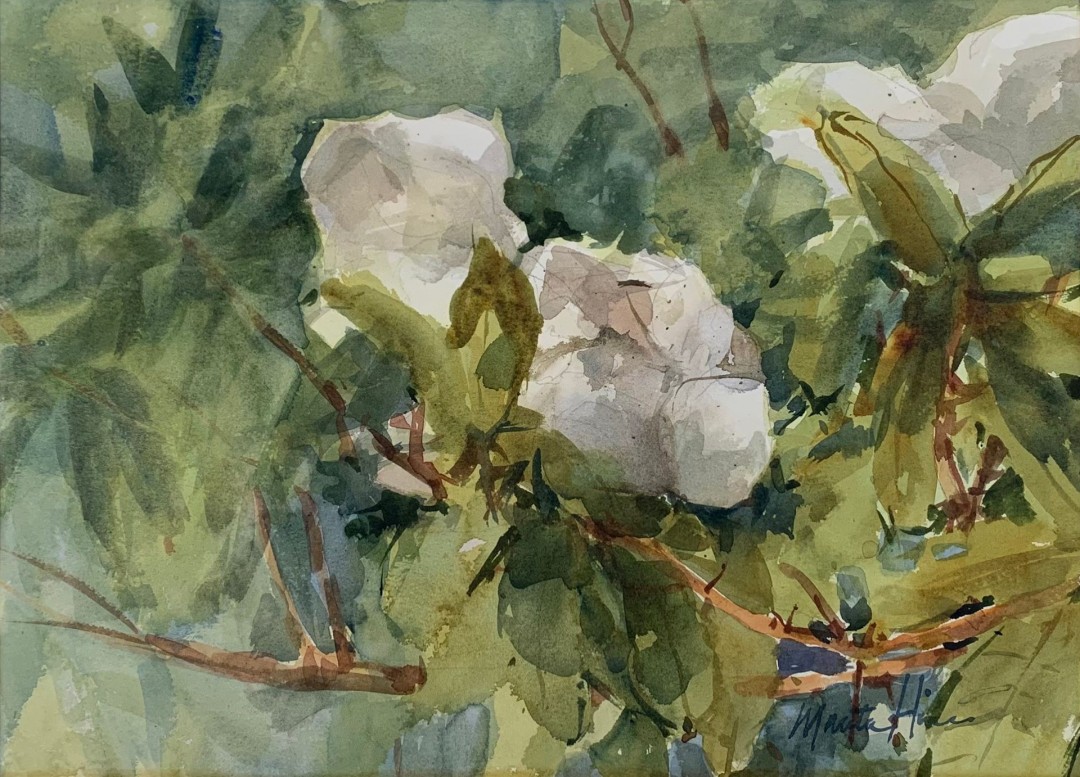 Marita Hines, "Magnolia in Bloom," watercolor, 11 x 15 in.