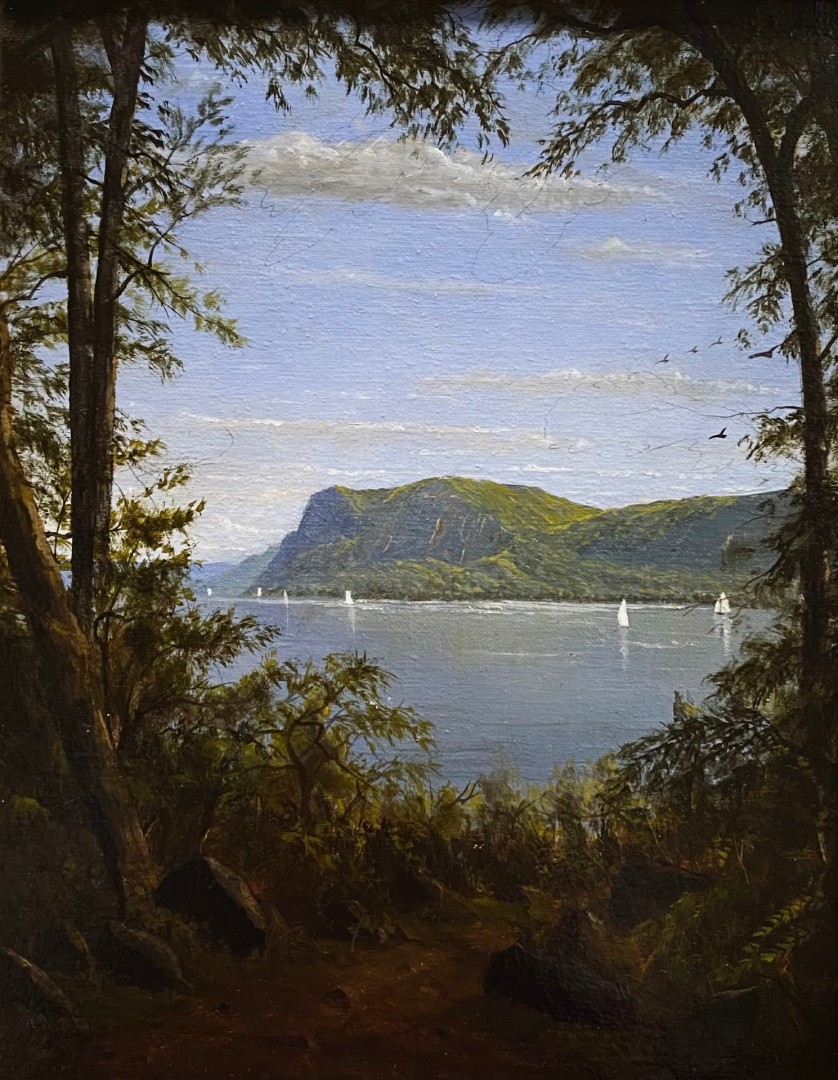 PleinAir Salon - Marco G. Vera, "A Study of Hook Mountain, N.Y.," oil, 9 x 7 in.