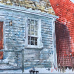 Better With Time plein air watercolor painting of houses