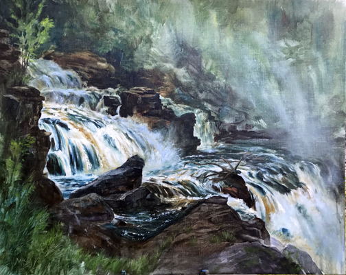 Painting waterfalls