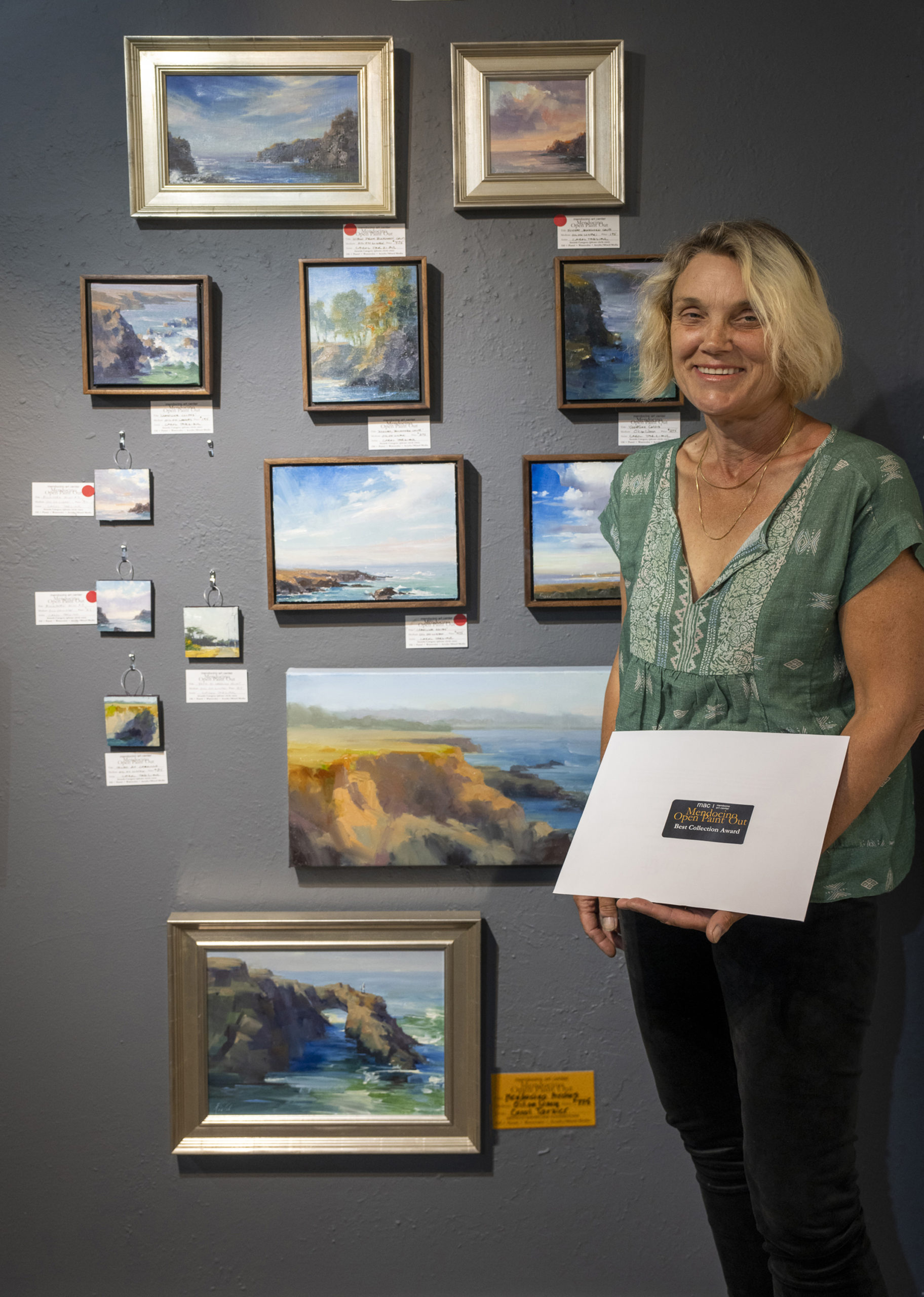 Carol Tarzier from Oakland, CA, was awarded the Plein Air Magazine Best Collection Award for her oil paintings.