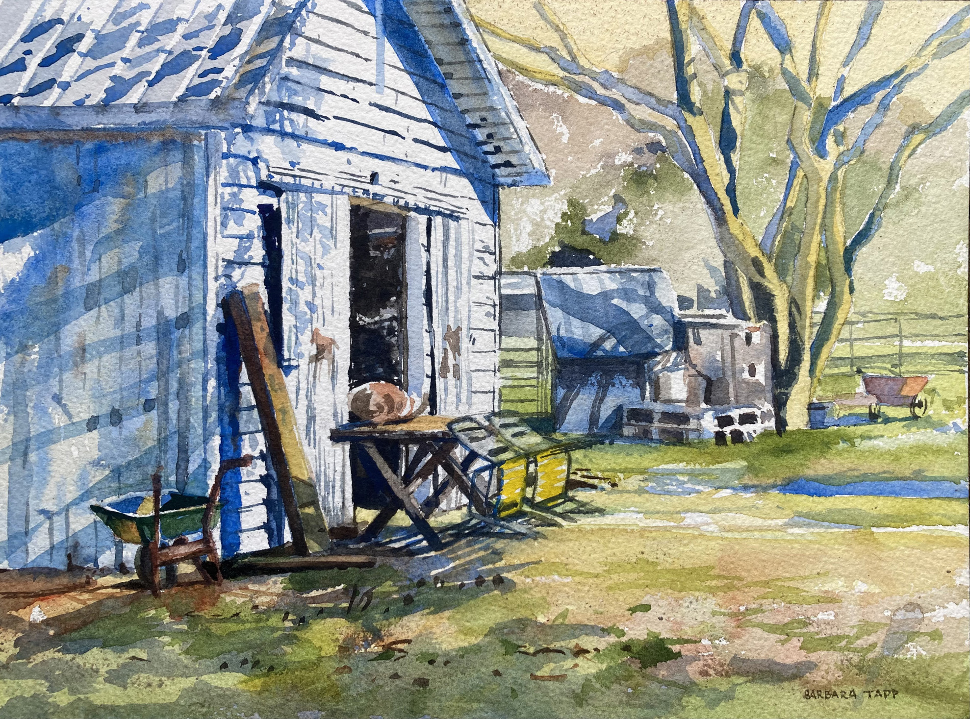 "The Farmer’s Backyard," by Barbara Tapp