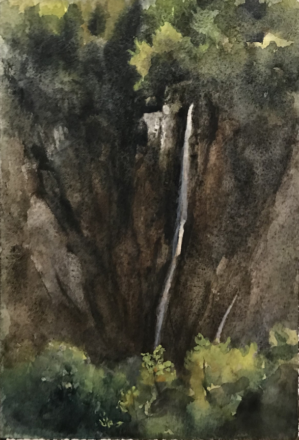how to paint waterfalls