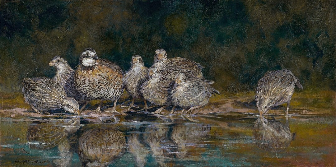 PleinAir Magazine's 12th Annual PleinAir Salon Awards September Honorable Mention Vickie McMillan-Hayes Reflections 2 For. 3:18 Animals & Birds Honorable Mention