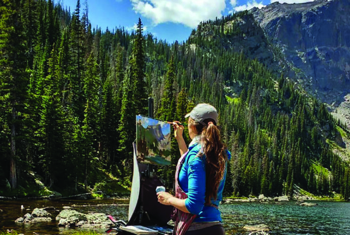 Kathleen Hudson painting en plein air