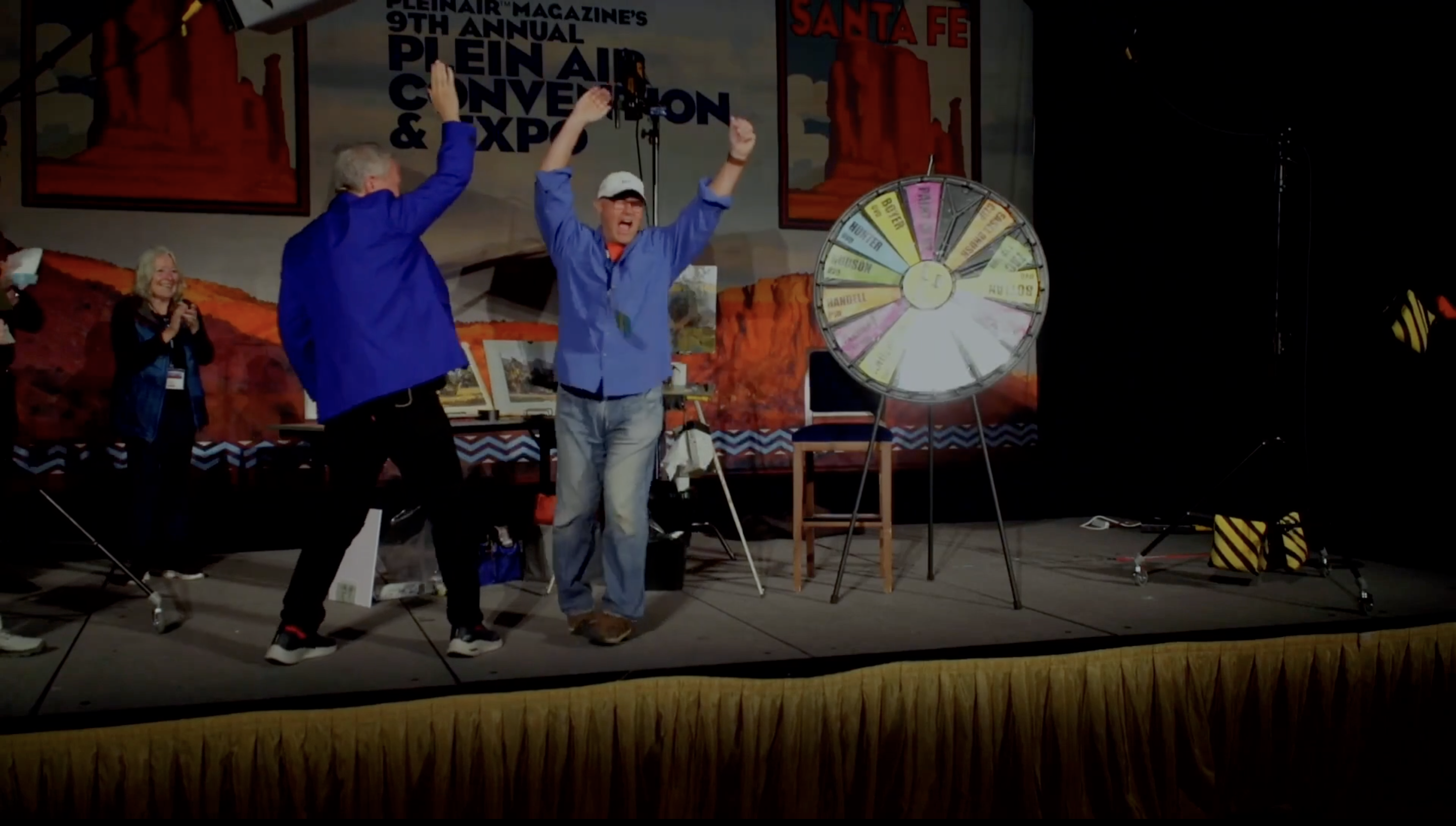 Mike Bonar winning on the PACE prize wheel
