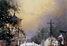 How to Create a Powerful Landscape Painting Thomas Schaller, "Ancient River, China," watercolor, 76 x 56 in.