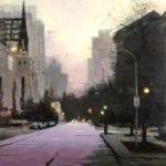The Real Key to Colors that People Love William Schneider, "Leaving the P&C at Dusk," 30 x 30 in.