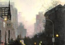 The Real Key to Colors that People Love William Schneider, "Leaving the P&C at Dusk," 30 x 30 in.