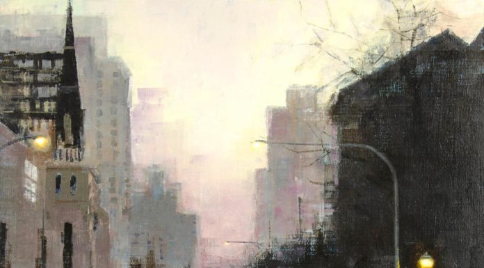 The Real Key to Colors that People Love William Schneider, "Leaving the P&C at Dusk," 30 x 30 in.