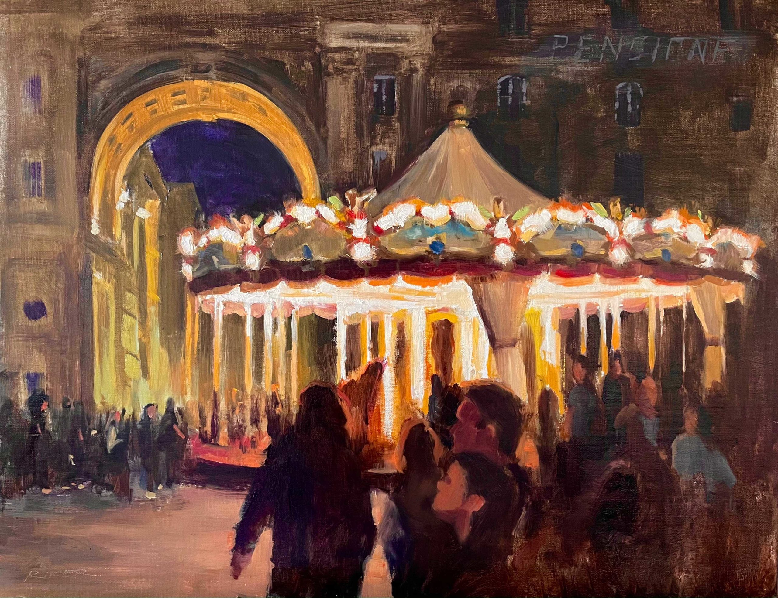 Painting of a carousel