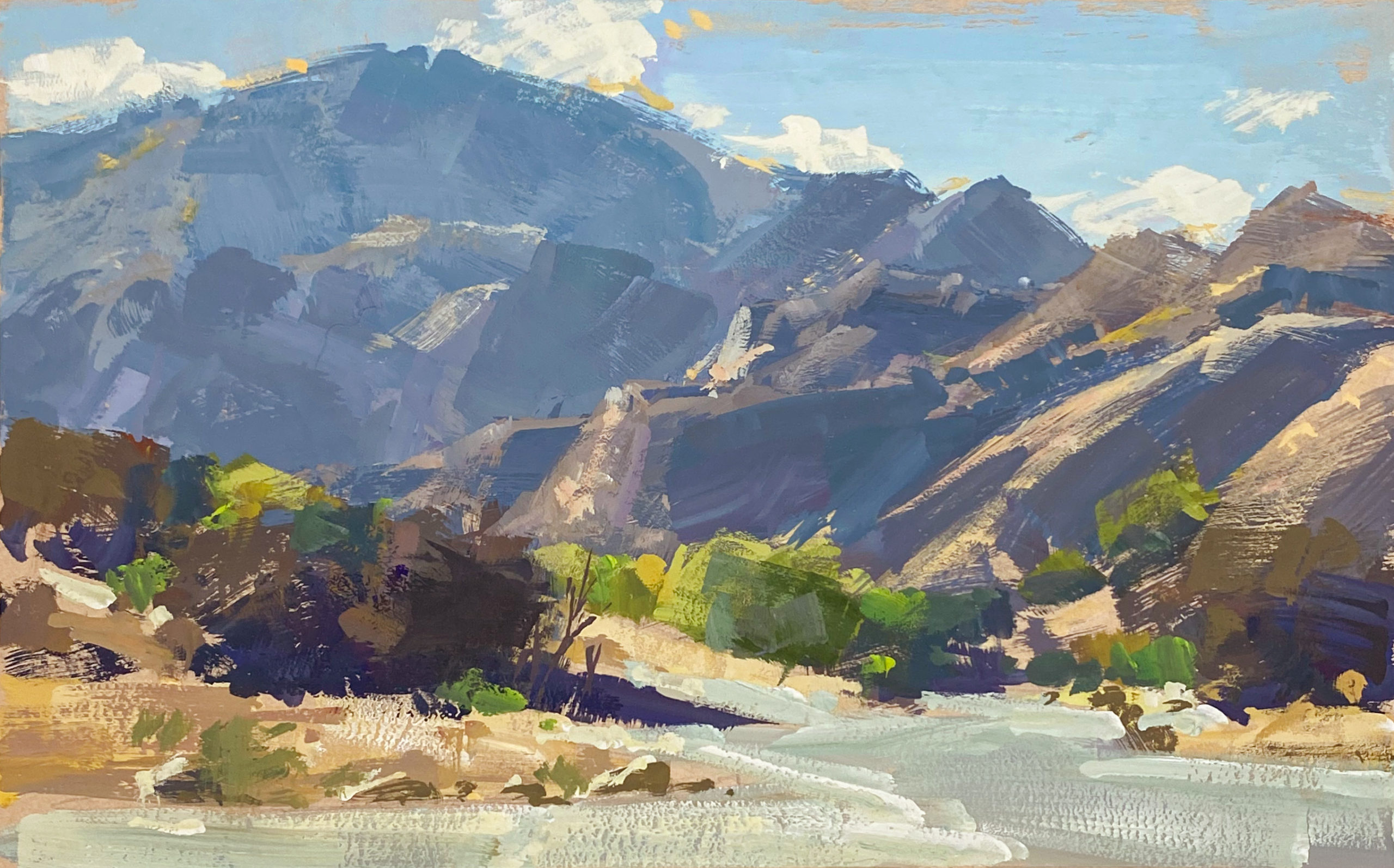 6. “Towsley Canyon” (5x8 in., gouache on bristol paper)