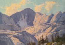 Landscape painting of the Tetons