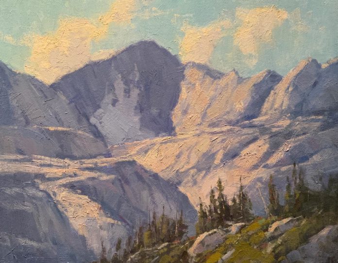 Landscape painting of the Tetons