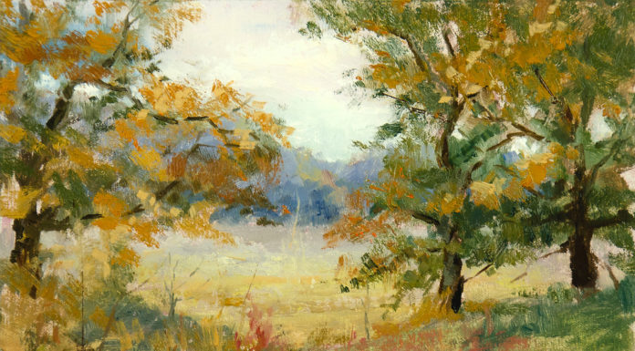 Broken Strokes for Different Folks Advice for artists - William Schneider, "The Paint Out," 9 x 12 in., plein air