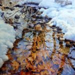 PleinAir Salon - Rukiye Garip, "Winter Reflection," watercolor, 30 x 22 in.