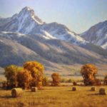 Painting of mountains - 3. Greg Scheibel, "Autumn in the Rockies," 2022, oil, 27 x 33 in., Private collection, Studio from plein air studies