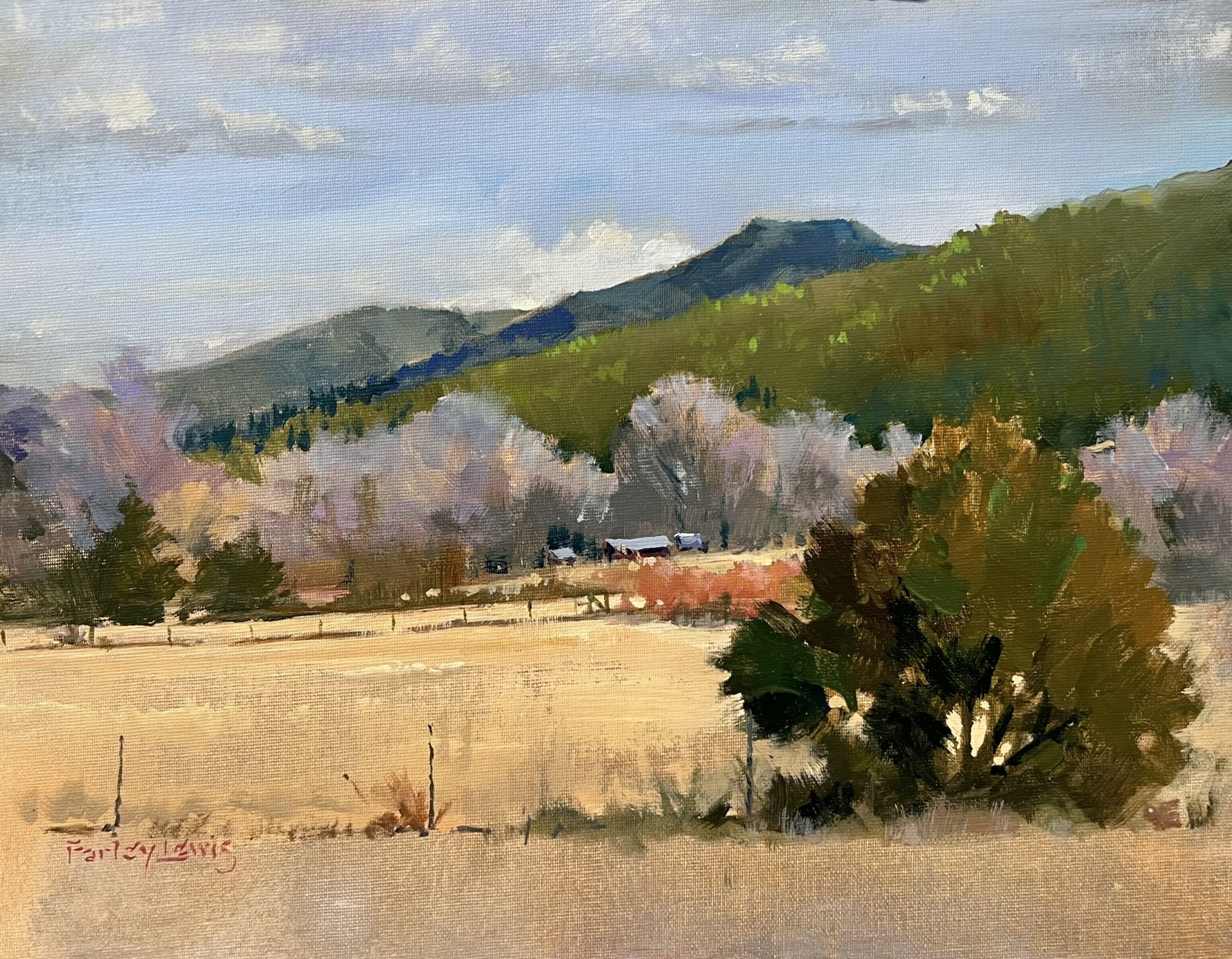 10. Farley Lewis, "Road to Taos," 2021, acrylic, 11 x 14 in., Available from artist, Studio