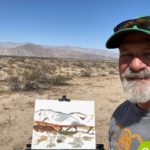 Steve Clark painting his favorite location: the desert at Anza Borrego, California