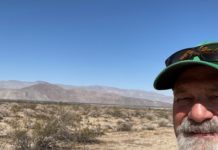 Steve Clark painting his favorite location: the desert at Anza Borrego, California