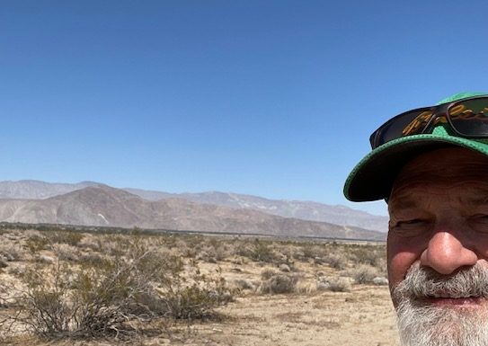 Steve Clark painting his favorite location: the desert at Anza Borrego, California