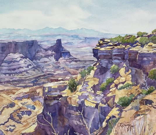 Watercolor - "Dead Horse Point, Canyonlands, Utah" by Cindy Briggs