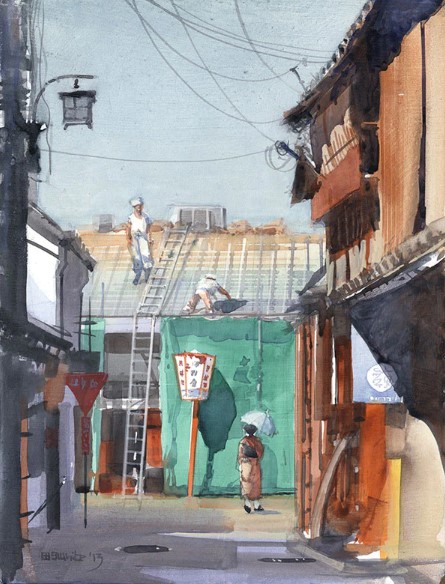 Painting of Gion, Kyoto