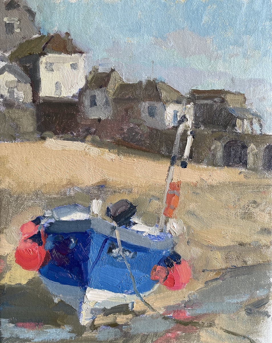 Clare Bowen, “Fishing Boat, St Ives, Cornwall,” Oil on canvas, 12 x 16 in.