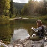 Pay It Forward Jessica L. Bryant painting on location; as seen in the article "Are You Loving Nature to Death" in the February/March 2023 issue of PleinAir Magazine