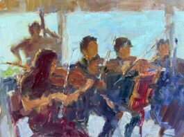 Art, Music, Ocean Views LPAPA - Debra Huse, "Saturday Serenade," oil, 8 x 10 in.