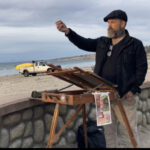 painting outdoors at the beach with watercolor - Gabriel Stockton