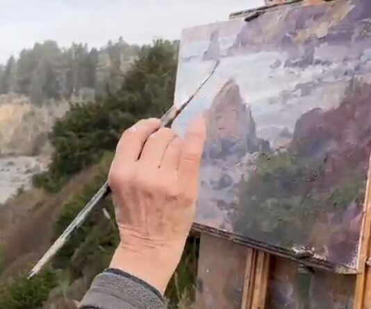 “Like a Little Kid a Christmas” From Jim McVicker's Plein Air Live demo