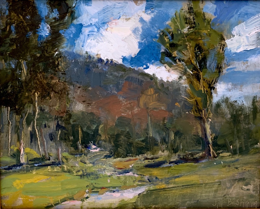 Jill Basham, "Blue Ridge Afternoon," oil, 8 x 10 in.
