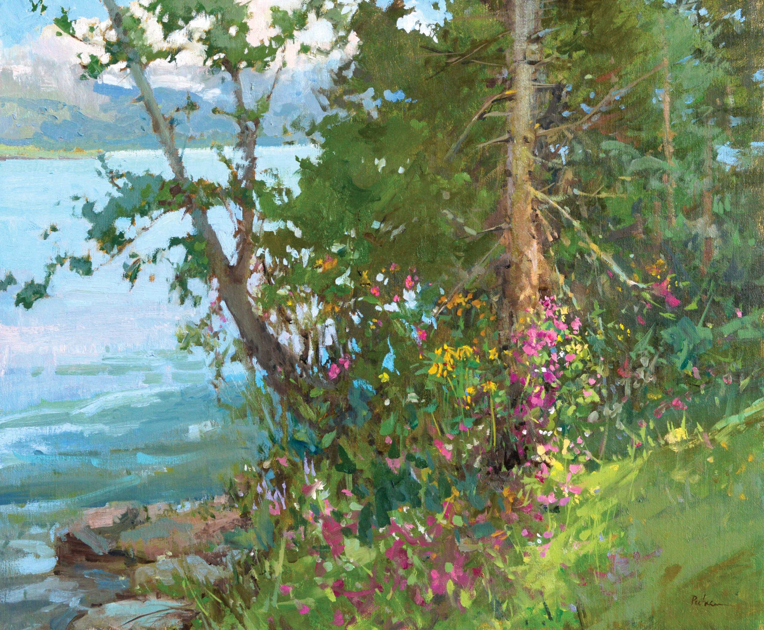 Lori Putnam, "Spring Growth," 2018, oil, 20 x 24 in., Collection the artist, Studio from plein air study, Wild Rose Country, Waterton Lakes National Parks, Alberta, Canada