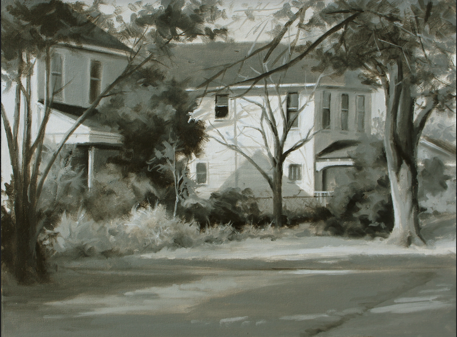 John's value study, a practice he uses for painting landscapes