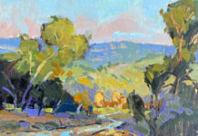 Debra Huse, "Spring Evening," oil on linen, 8 x 10 in.