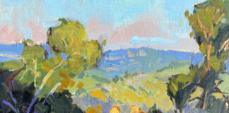 Debra Huse, "Spring Evening," oil on linen, 8 x 10 in.