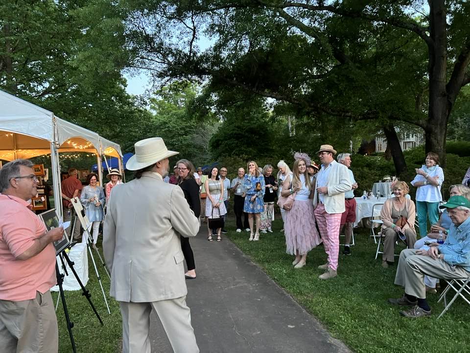 A fun moment from one of the events during the Olmsted Plein Air Invitational