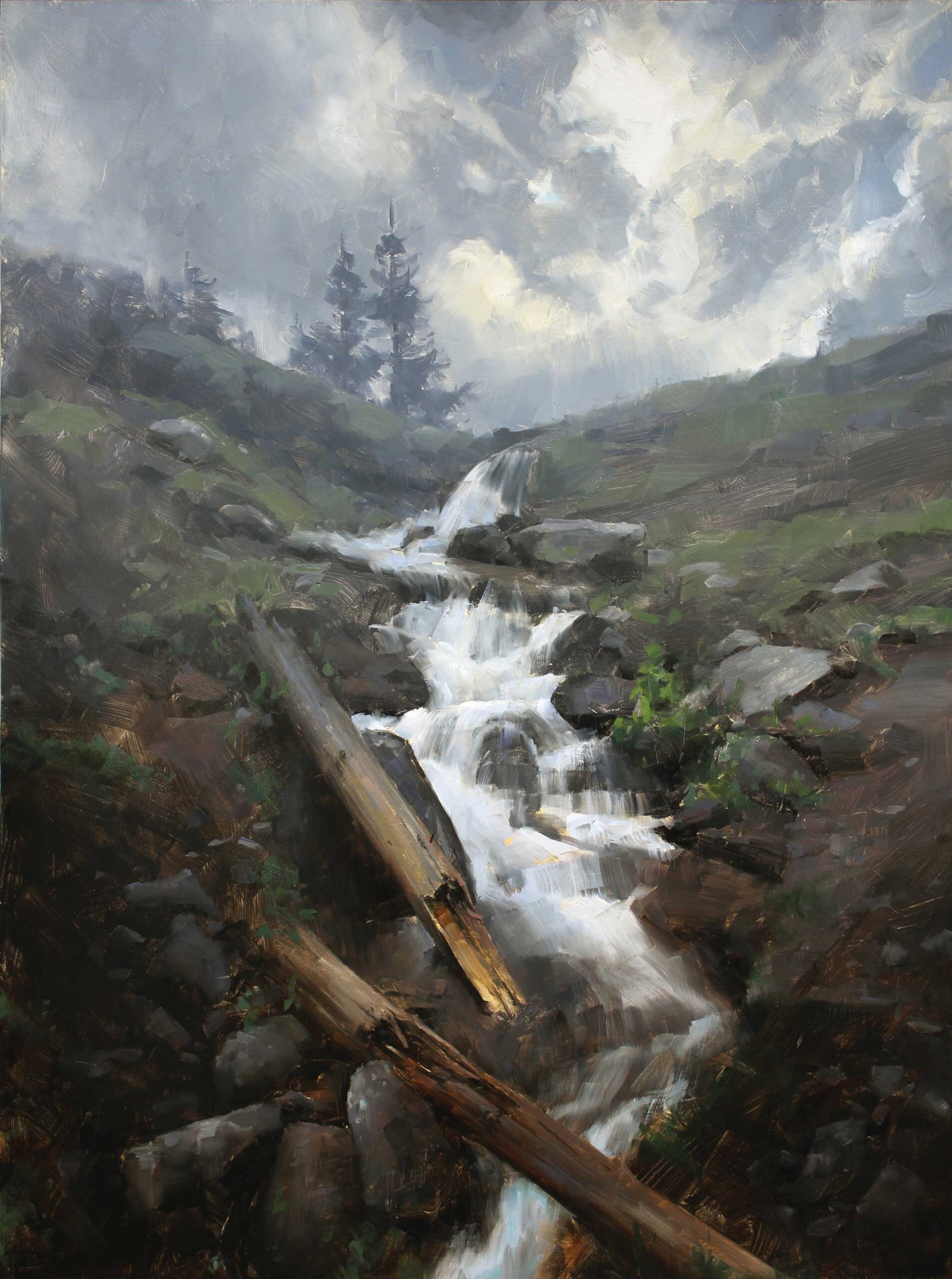 Dave Santillanes, "The Coming Rain," 2015, oil, 32 x 24 in., private collection, studio 