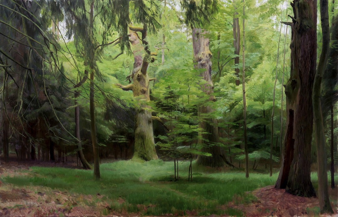 Zdenek Danek, "Forest Meadow," oil, 24 x 37 in.