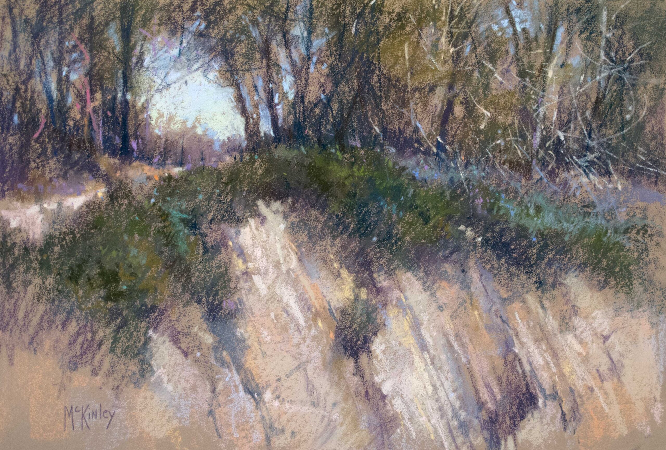 Richard McKinley, "Cliffs of Golita," 2014, pastel, 12 x 18 in., Private collection, Plein air 